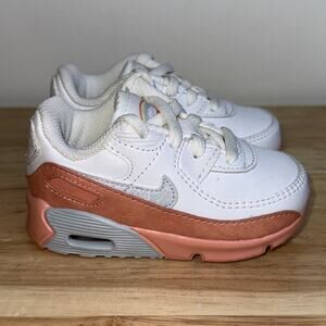 Nike Shoes Toddler 5C White Orange Air Max 90 Running Athletic Sneakers Trainers